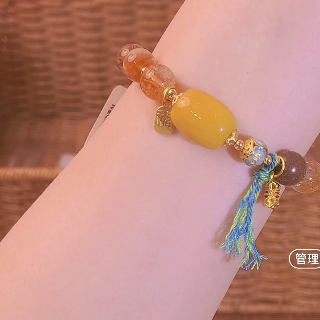 合金布艺手链 单层茉莉01