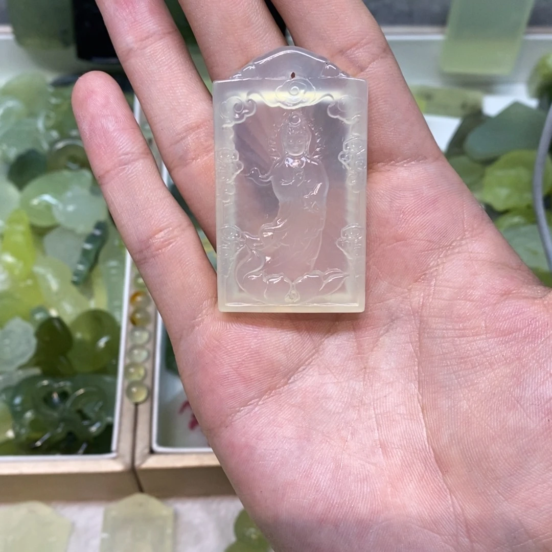 岫玉未镶嵌吊坠(不含链)