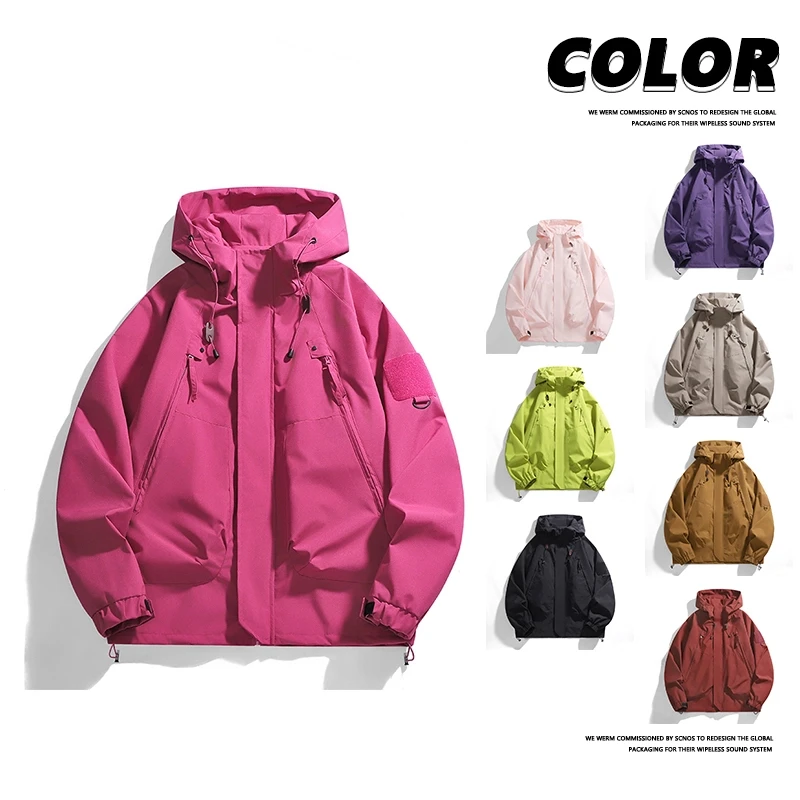 （小娜专属）新款春秋男女同款美式宽松防风冲锋衣户外潮流夹克外套