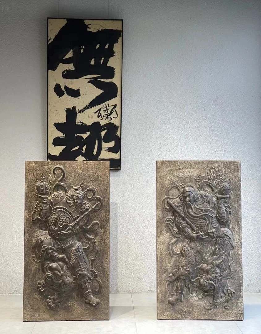 门神板工艺品，黑青石材质，不包邮雕刻精雕
