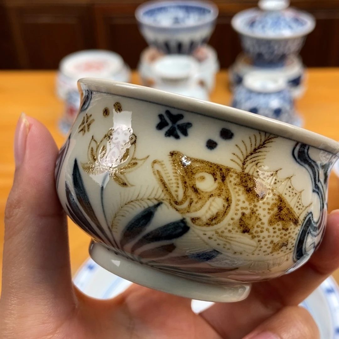 手绘现代茶具非古董