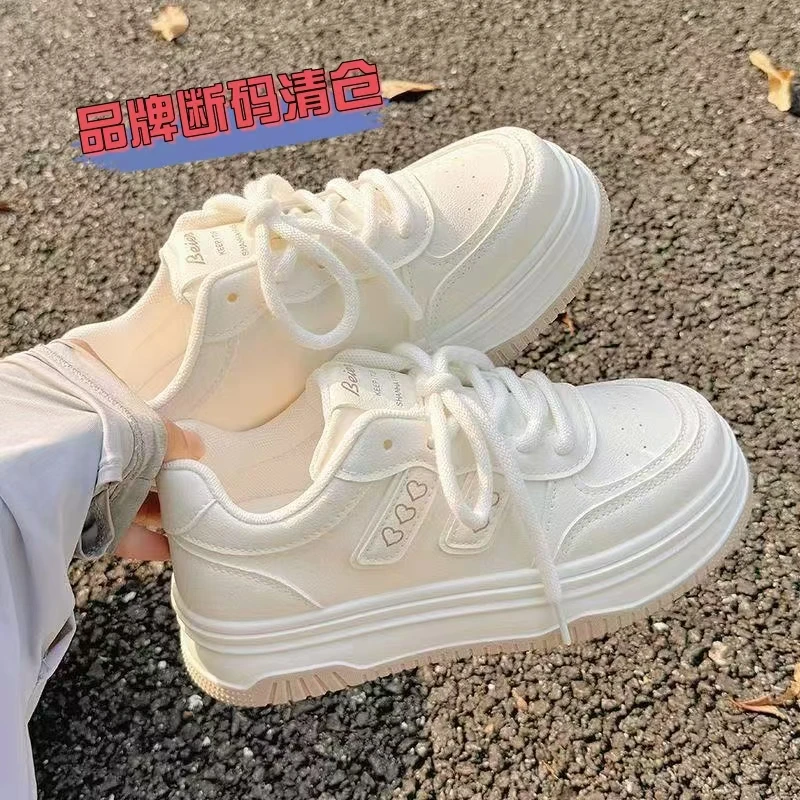 801学生厚底休闲板鞋防滑小白鞋厚底鞋子夏季板鞋春秋春夏小众