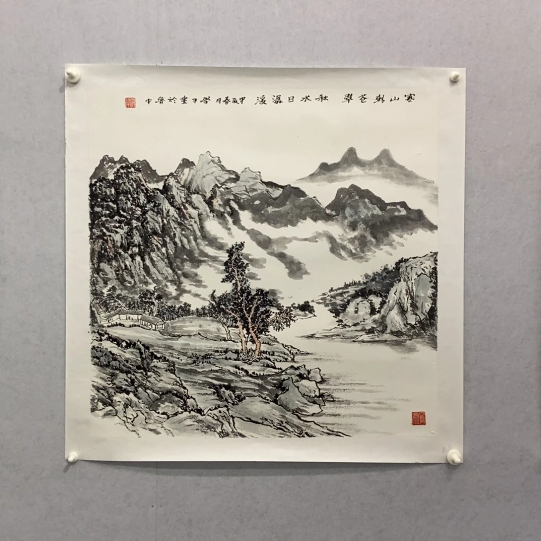 锦***心国画墨鱼精品墨鱼精品