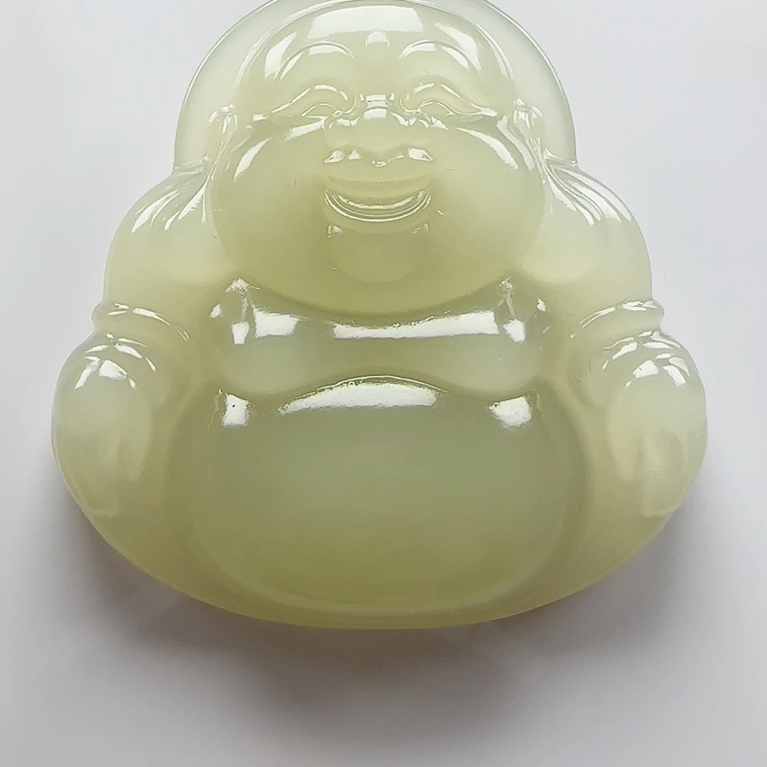 和田玉颈饰足金镶嵌