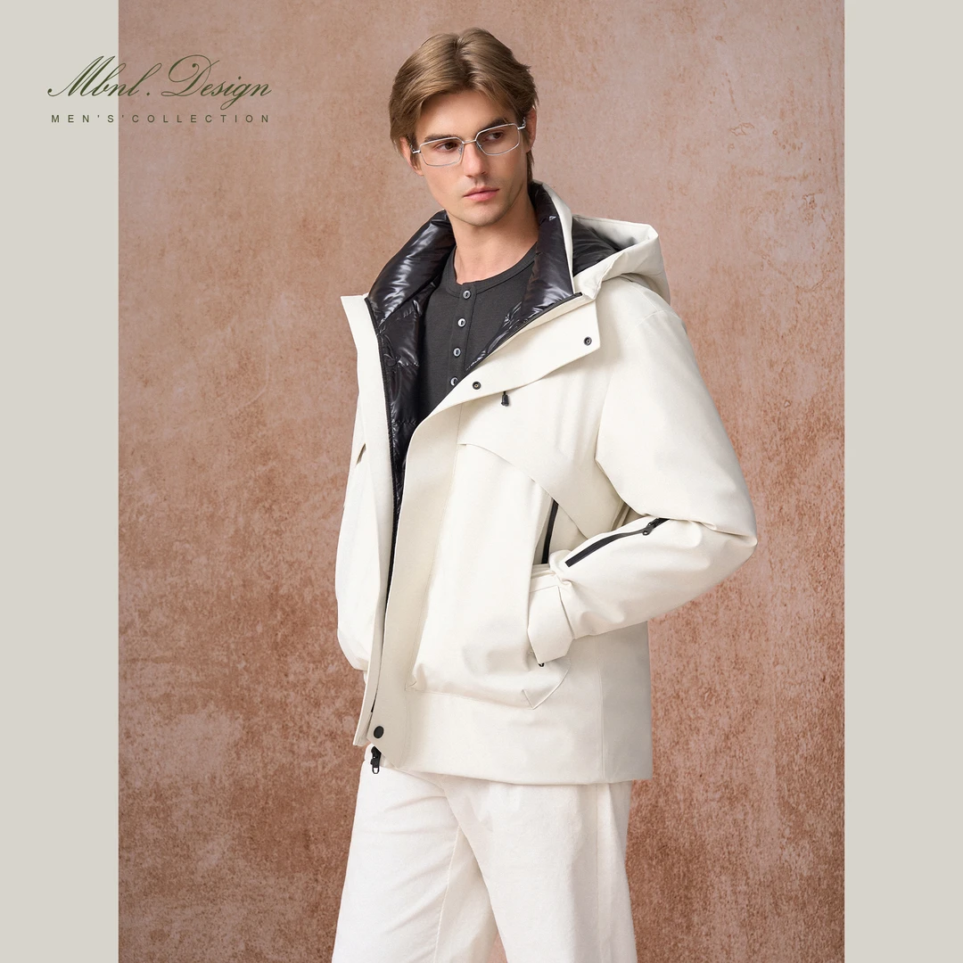 MBNL-F「杰尼.Radian」秦磊男装90白鹅绒弧度活页羽绒服LL-WWT0112