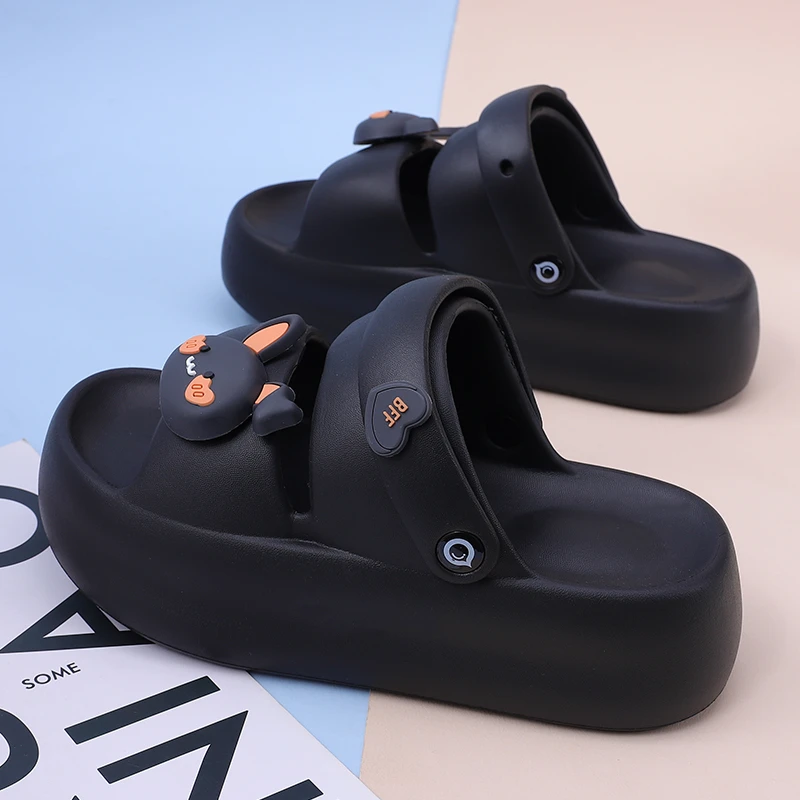 6cm增高凉鞋女夏季新款外穿厚底软底室内防滑防臭上班两穿凉拖鞋