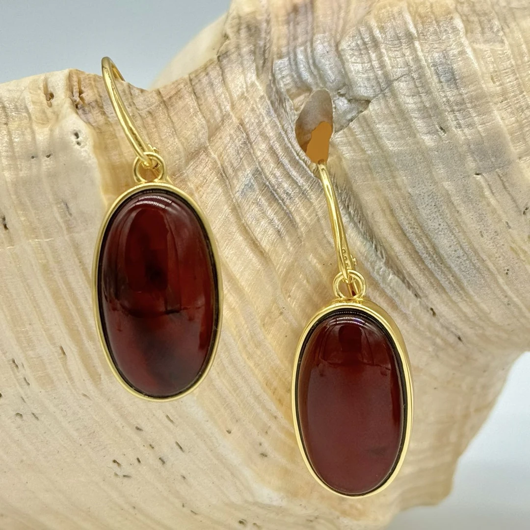 Bak Gvzal Jawayirat乔美首饰琥珀耳环