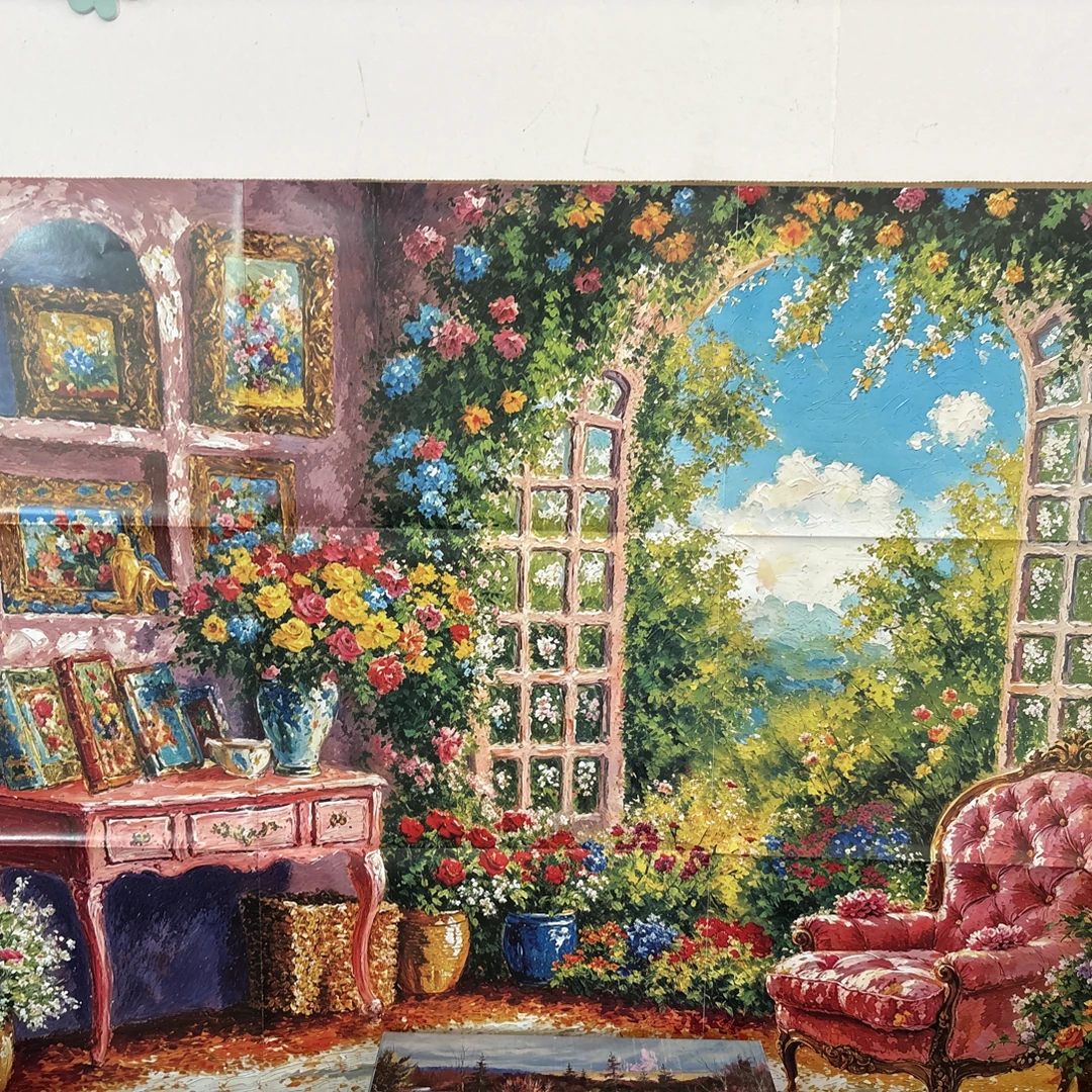 纸质拼图成人孩童粉色花架益智玩具动漫卡通解压拼图