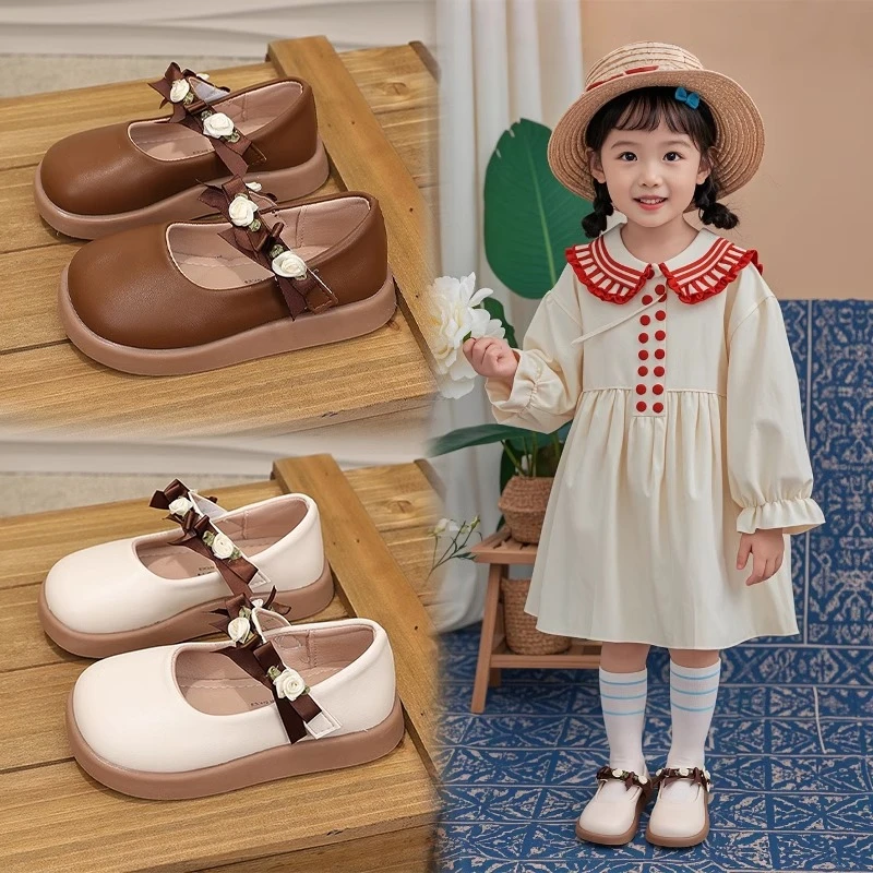 ABC女童公主鞋小童2025新款春季儿童小皮鞋演出鞋女宝英伦风单鞋