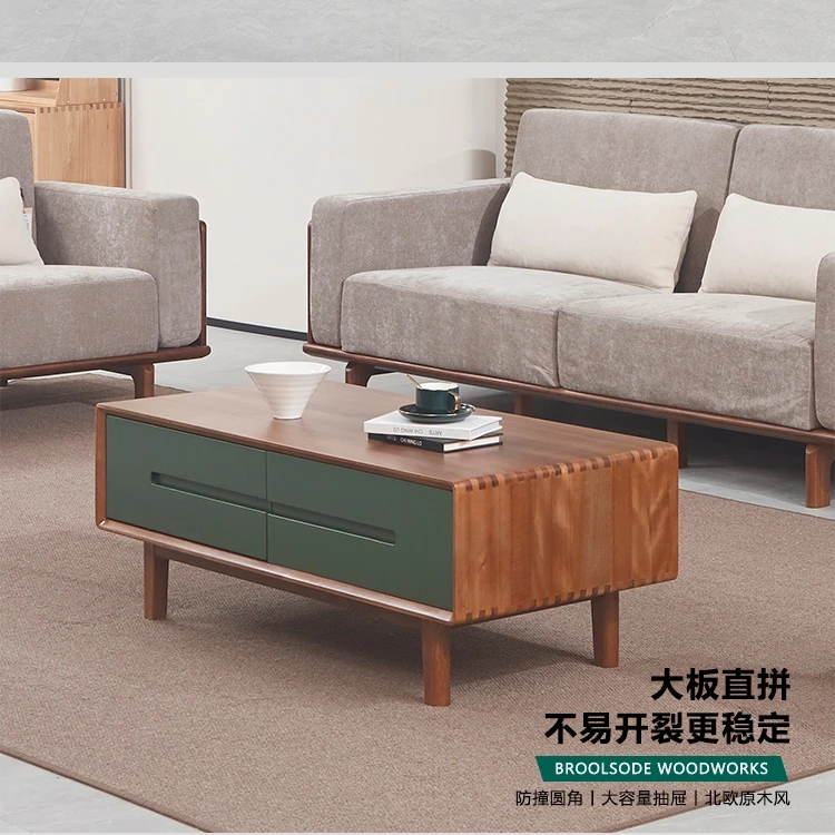 木风客厅成套家具北欧可折叠防撞简约风见外包装欧式茶几53J07