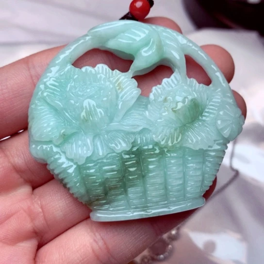 翡翠吊坠(不含链)银S925镶嵌