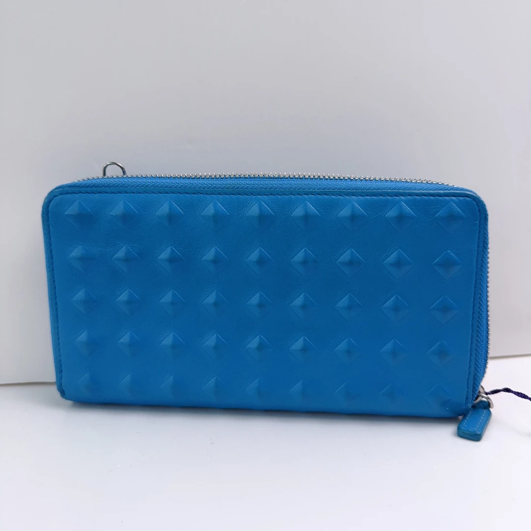 95新 MCM mcm百搭蓝色钱包