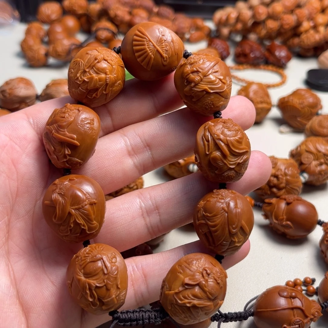 @***i橄榄核手串风景钟馗