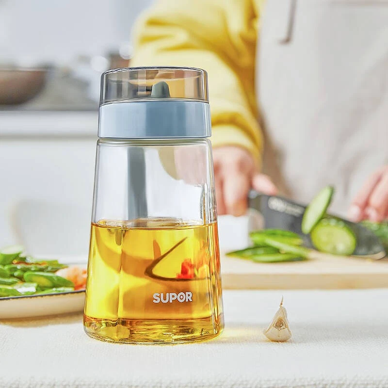 2个玻璃油壶加厚防漏油瓶调料瓶