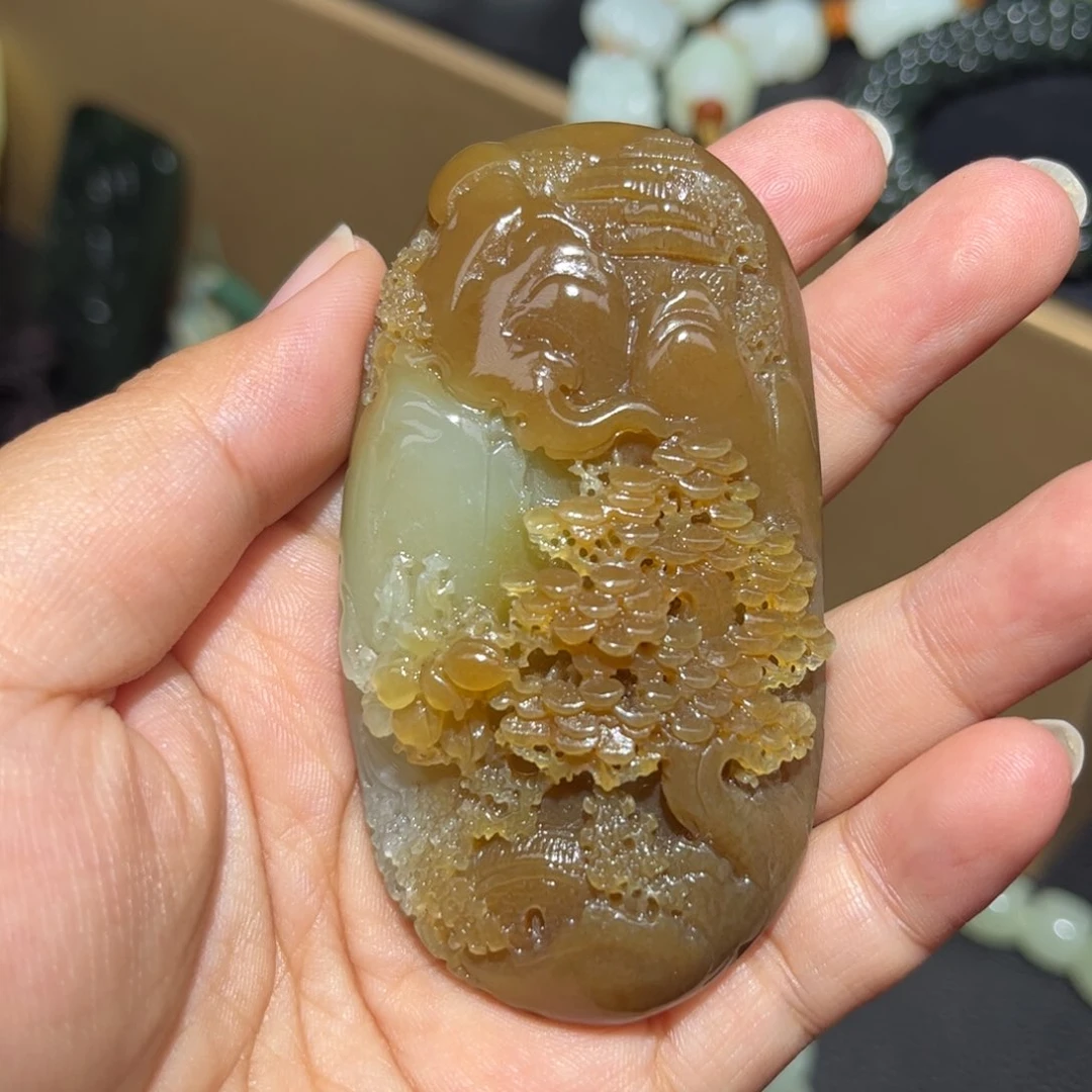 和田玉未镶嵌颈饰