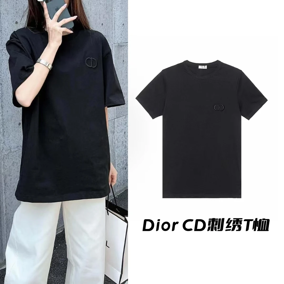 未使用 DIOR/迪奥 CD刺绣logo宽松休闲短袖W