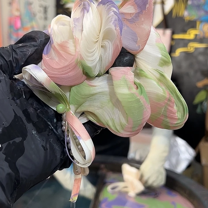306泡芙发圈粉鸢尾花