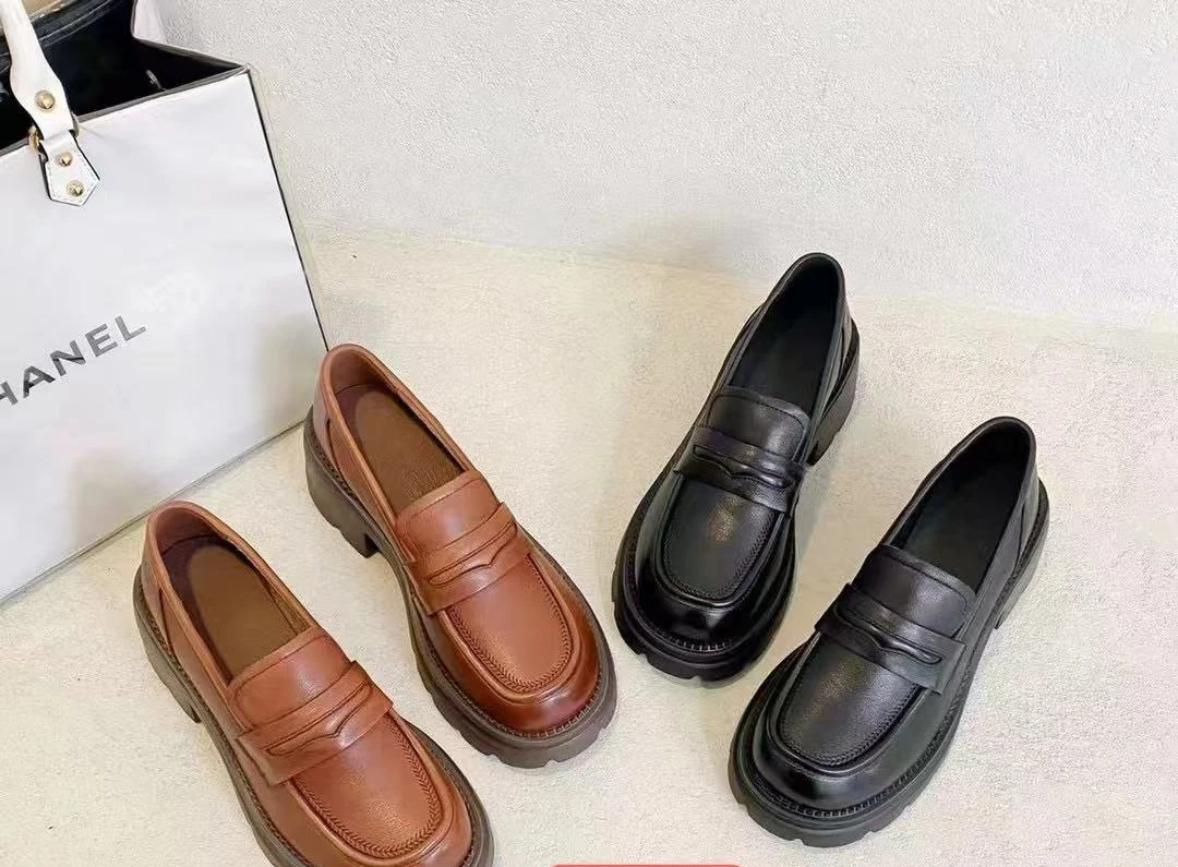 时尚百搭舒适真皮乐福鞋