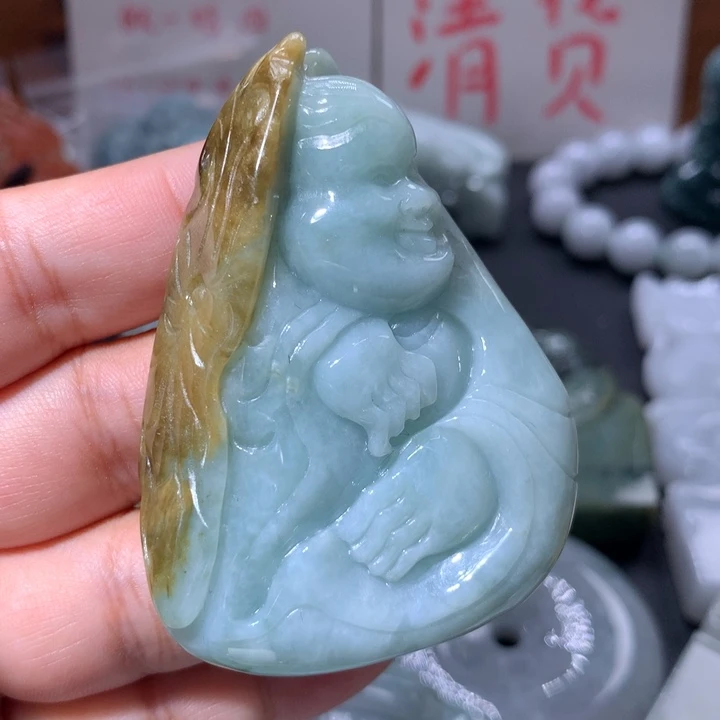 翡翠未镶嵌颈饰保真天然a货翡翠