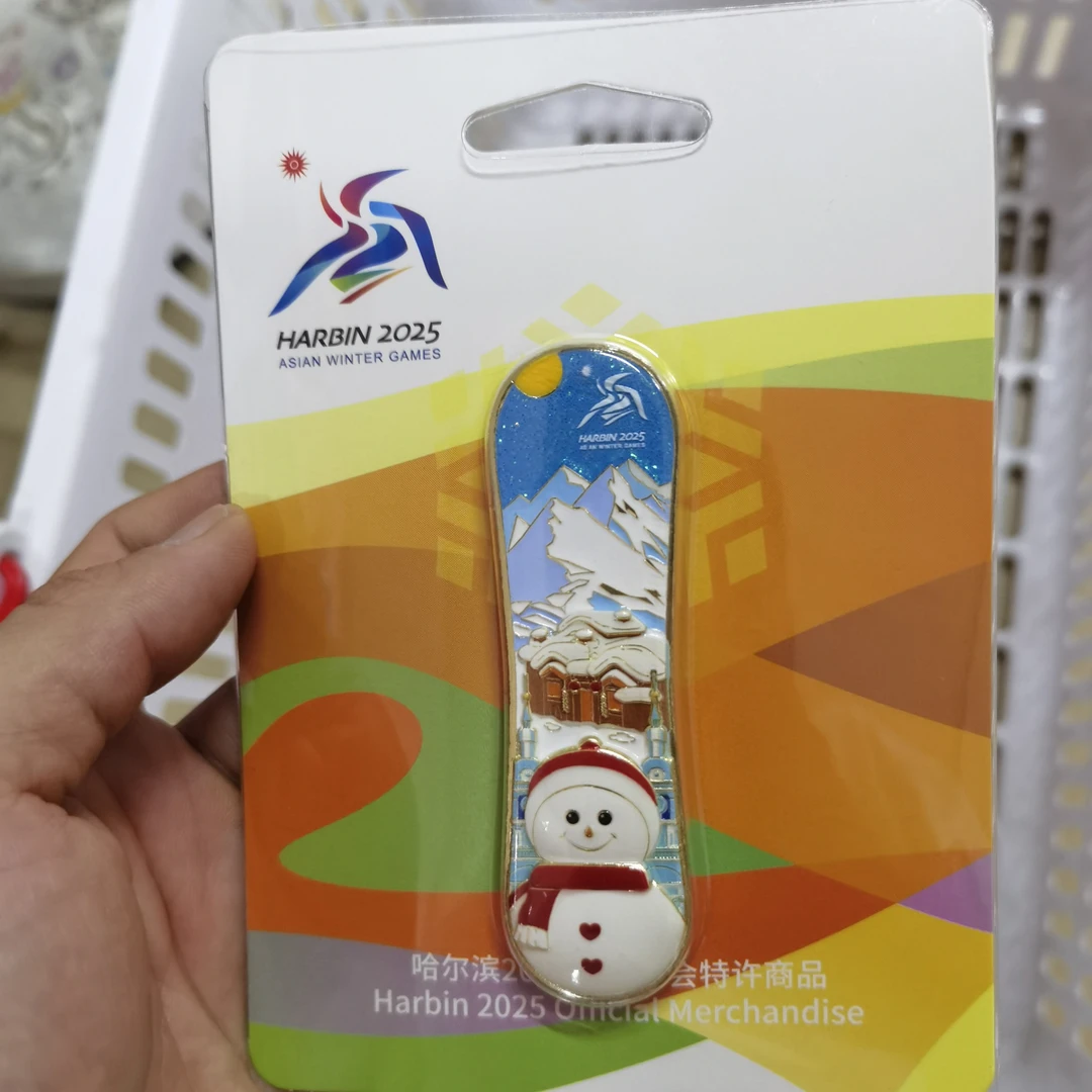 雪板冰箱贴金属材质