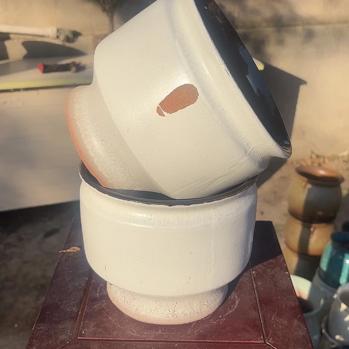 紫砂茶碗瑕疵两个口径20*17