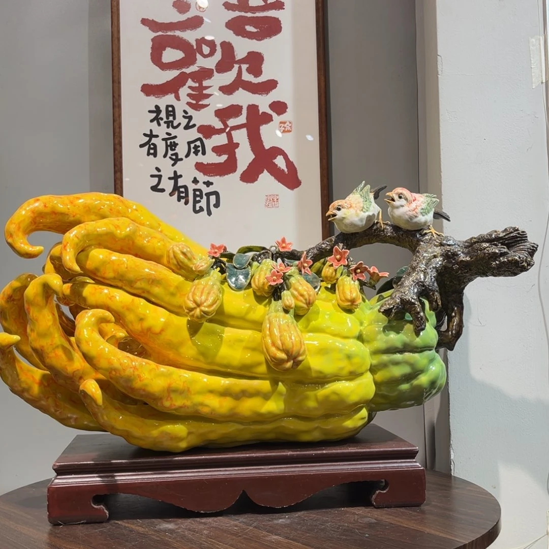 颜***陶瓷大佛手60长石湾陶