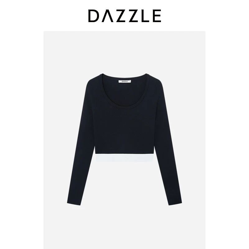 【MD】DAZZLE地素针织条纹圆领衫2E4E