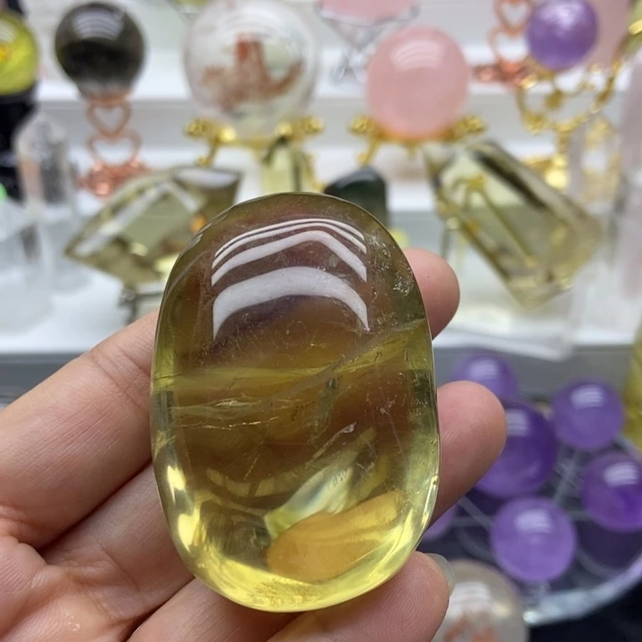 摆件未镶嵌水晶黄水晶手握
