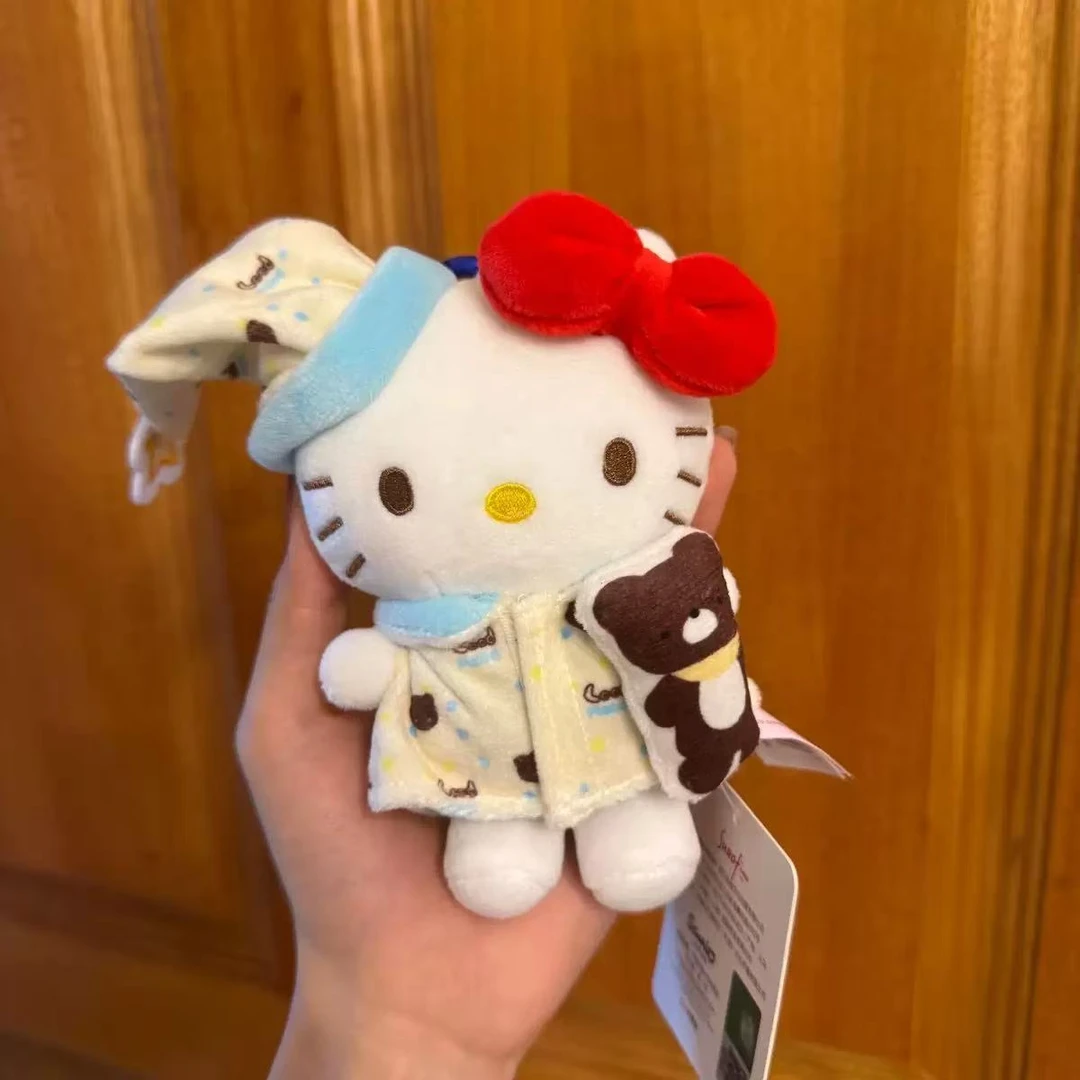 正版三丽鸥Hello Kitty包包挂件晚安睡衣可爱包挂公仔挂饰礼物