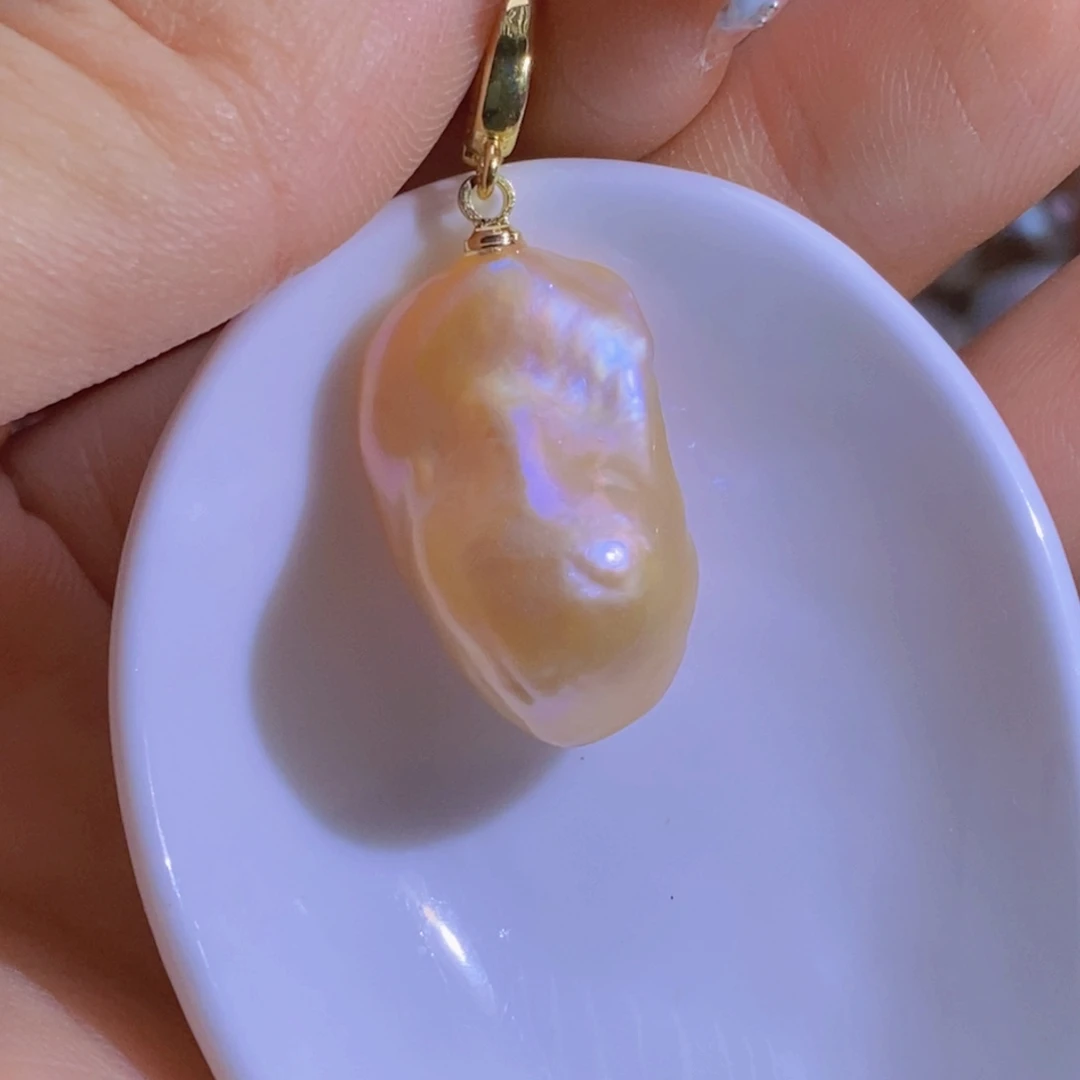 银S925镶嵌淡水珍珠微瑕