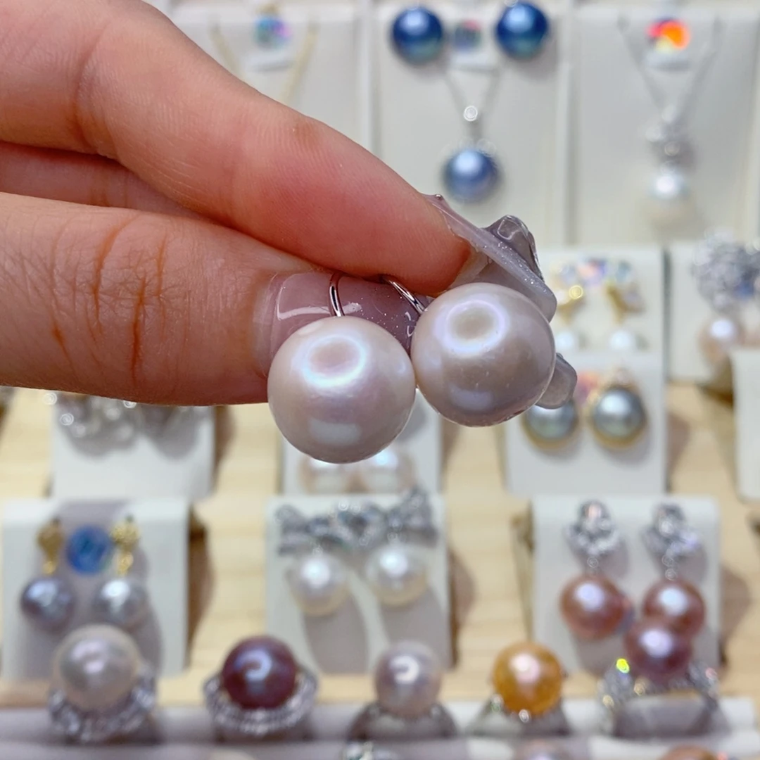 未镶嵌淡水珍珠耳饰14➕