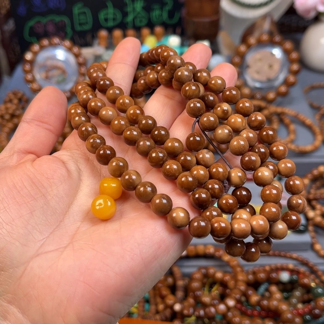 果皮紫**松库克素串圆珠114颗8mm➕两颗配饰