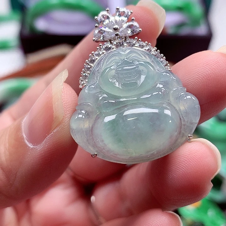 翡翠银S925镶嵌颈饰翡翠