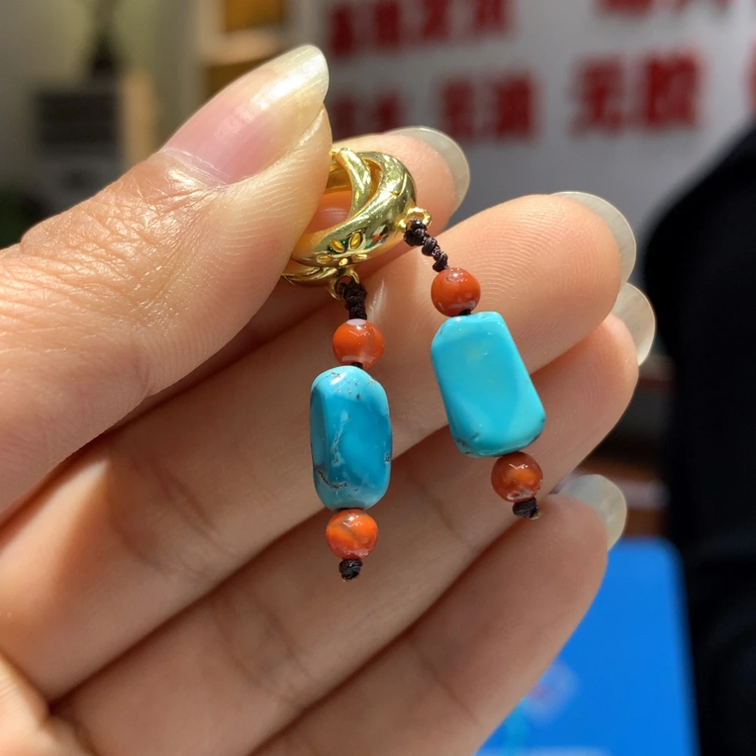 银S925镶嵌绿松石配饰