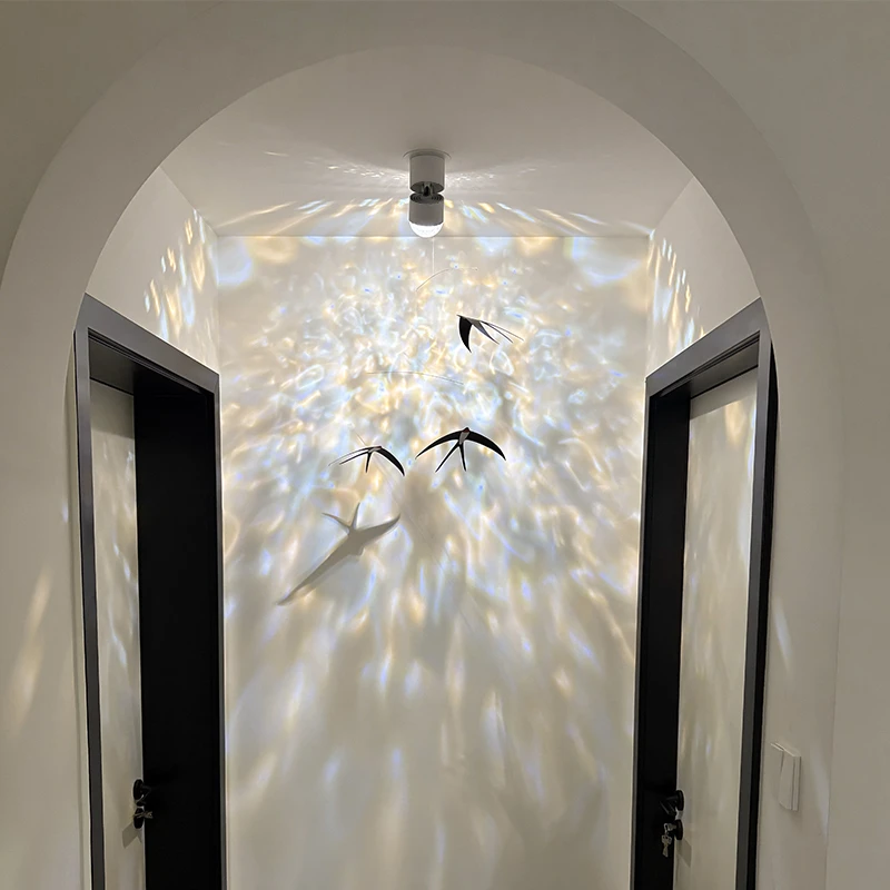 梵梦灯饰水波纹动态氛围感应射灯玄关造景装饰客厅走廊过道投影灯