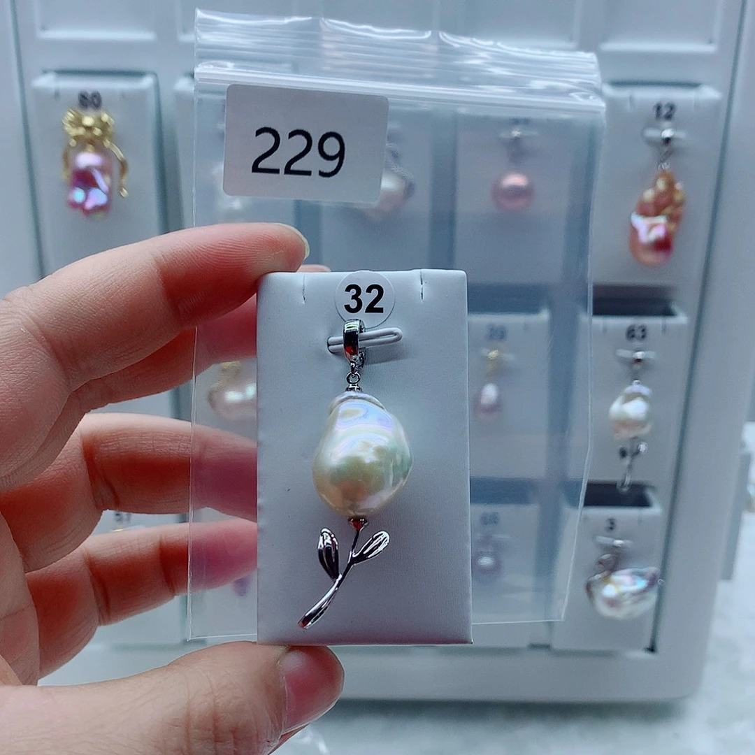 合金淡水珍珠吊坠(不含链)