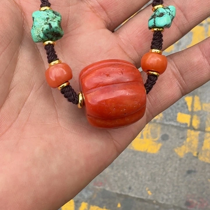 南红玛瑙未镶嵌颈饰