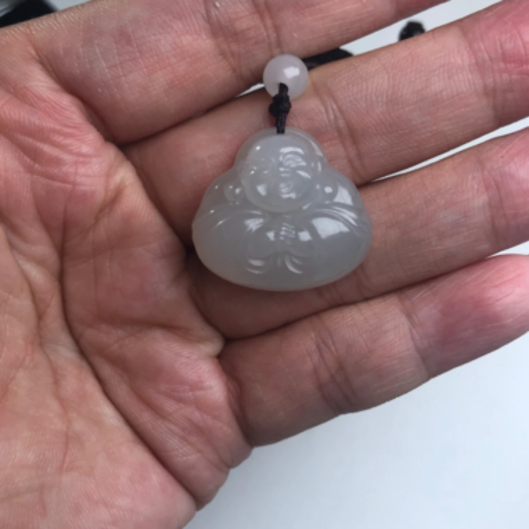 天然和田玉佛公吊坠