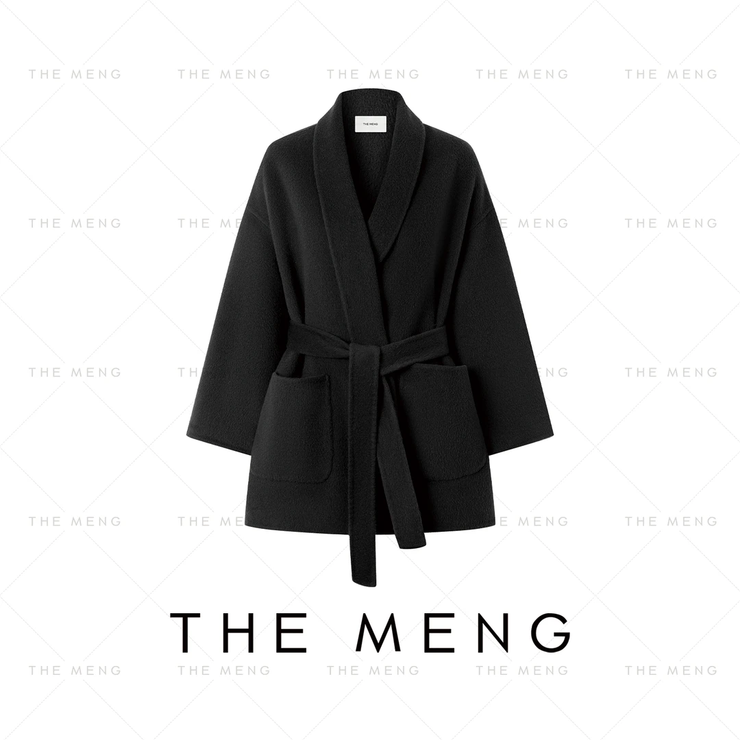 THE MENG【沦陷】100阿拉善王府骆驼绒极简老钱毛呢大衣#WZ2588