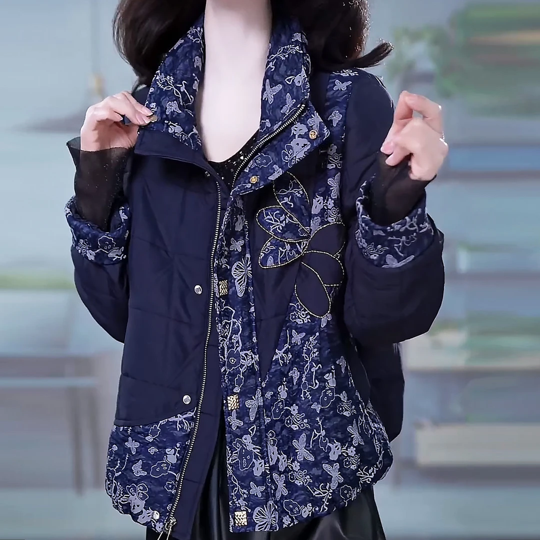 时尚女装棉服外套2025秋冬新款百搭小个子气质修身洋气加棉上衣女