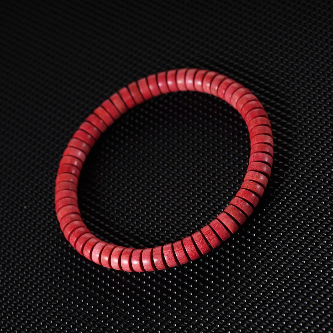 【森度SinDo】粉象木药片4*7mm单圈手串