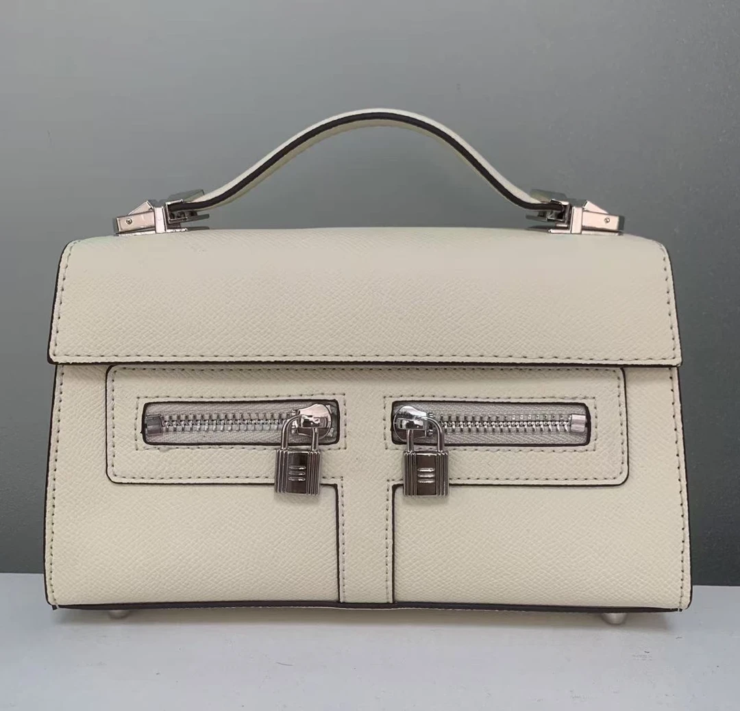 【婉婉专属】原创设计 高定大牌简约手提包斜挎包 6659#米白