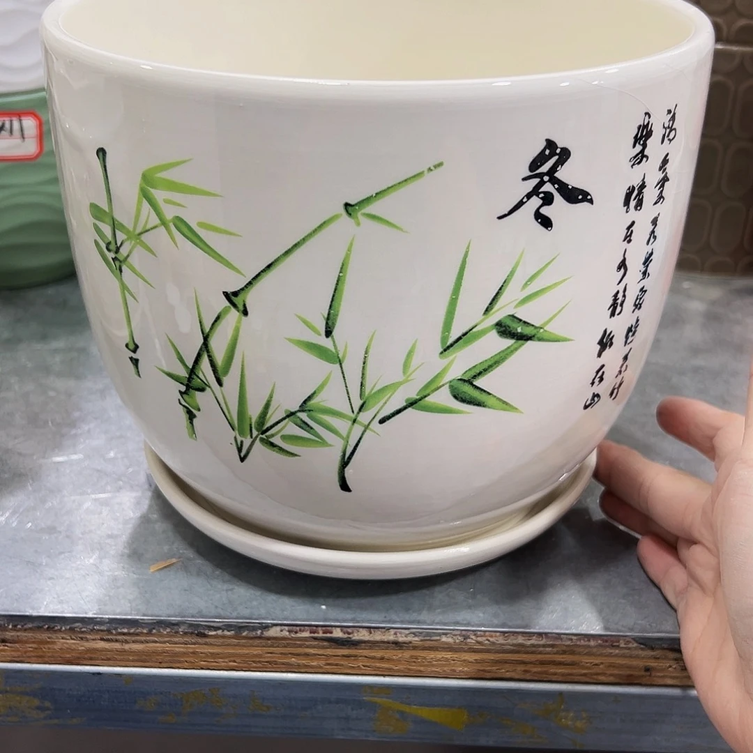 外贸尾单陶瓷花盆凑10米包邮