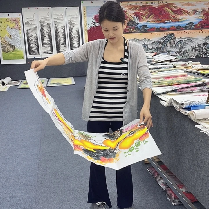 国画作品小姐姐放漏…