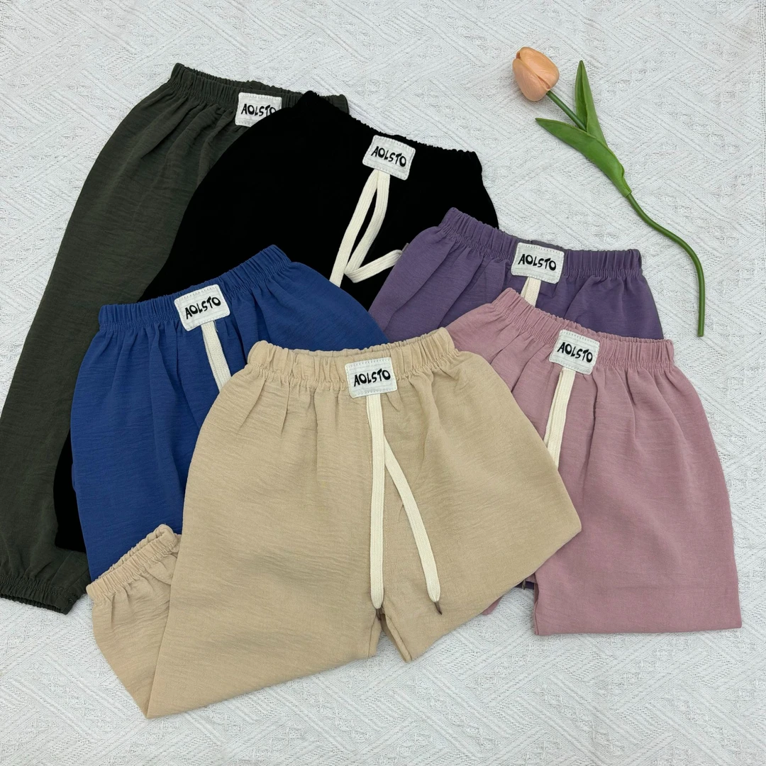 儿童夏款冰丝邹防蚊裤舒适休闲裤九分裤（实物以直播间讲解为准）