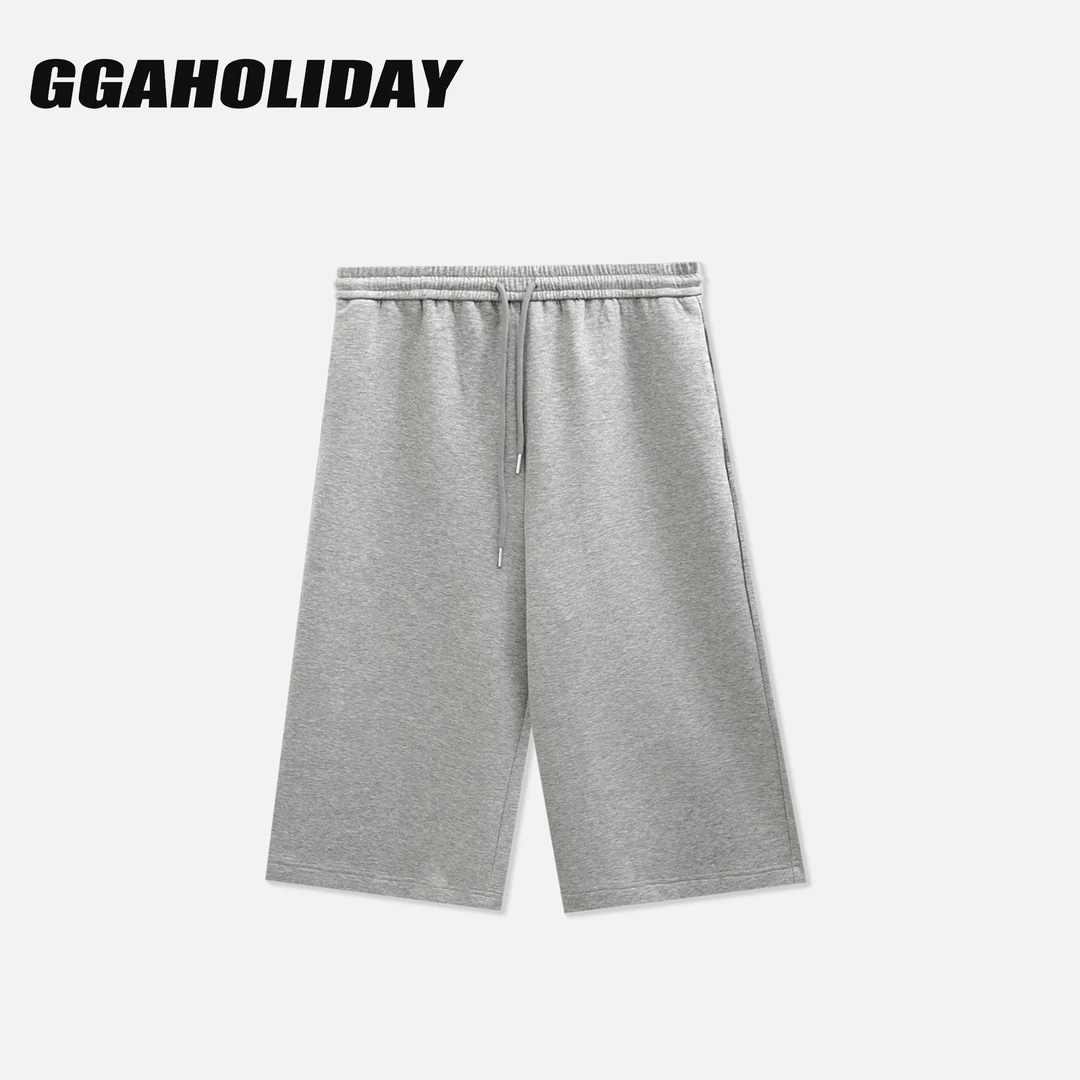 【上新】GGAHOLIDAY时尚潮流百搭宽松简约舒适阔腿抽绳中裤-153168