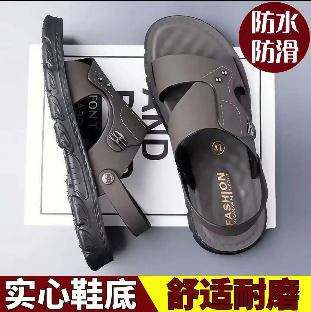 夏天新款男式凉鞋爸爸开车男士拖鞋外穿鞋子男士夏季凉拖鞋沙滩鞋