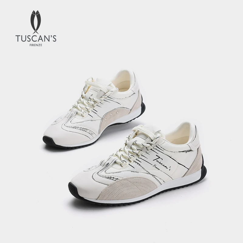 TUSCAN'S女款百搭德训鞋小个子轻便休闲鞋复古阿甘鞋时代双鱼