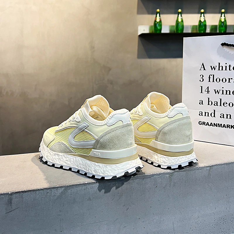 厚底阿甘德训鞋内增高女鞋子夏季薄款网鞋小白运动休闲板鞋2295-5