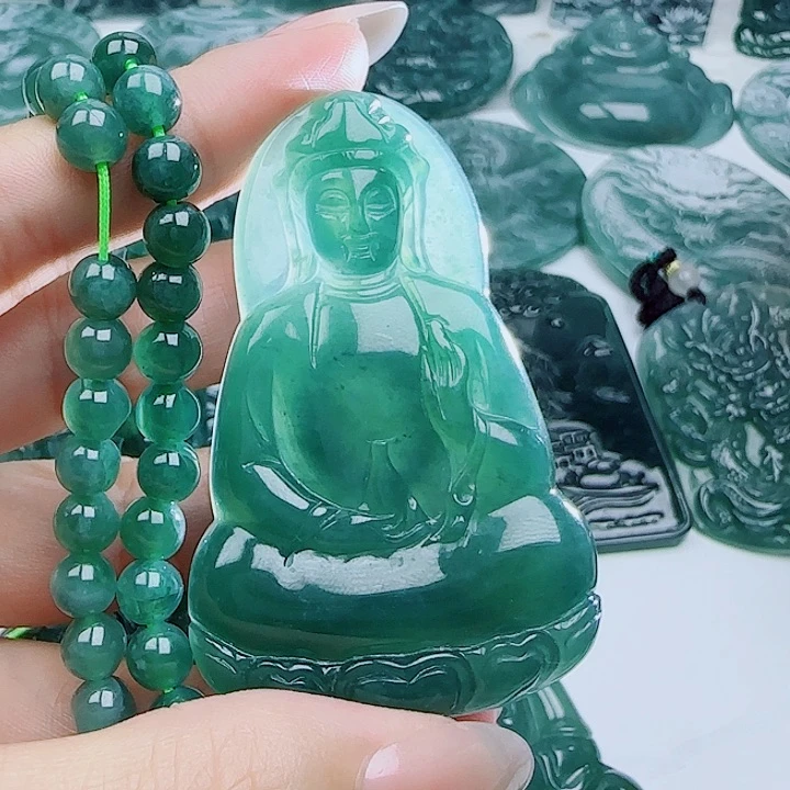 翡翠未镶嵌颈饰24678998755